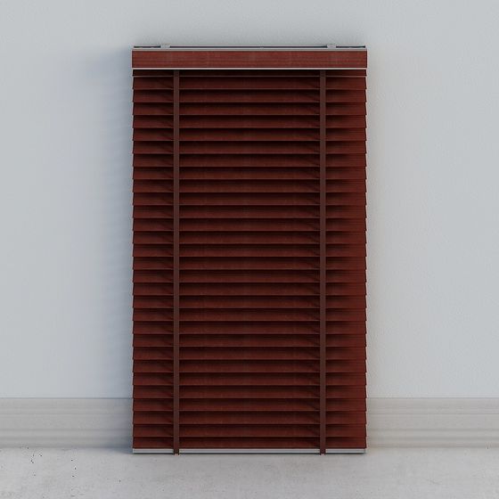 Elegant Low Poly Wooden Shutter 3D Model