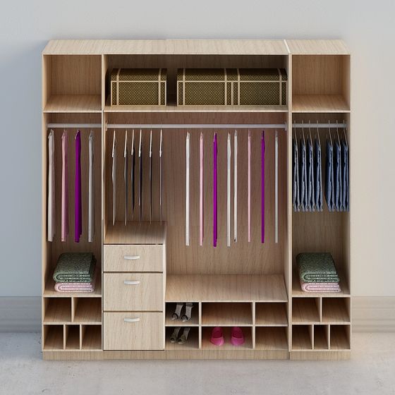 Minimalist Wardrobe 3D model for Modern Interiors