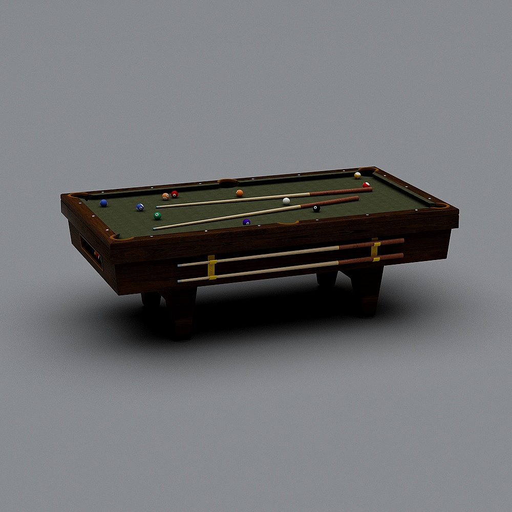 Realistic Billiard Table 3D model for Game Design