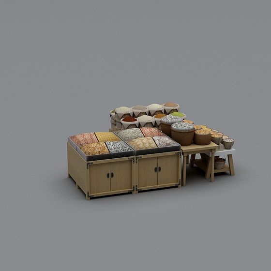 Spice Market Display 3D model for Creative Projects