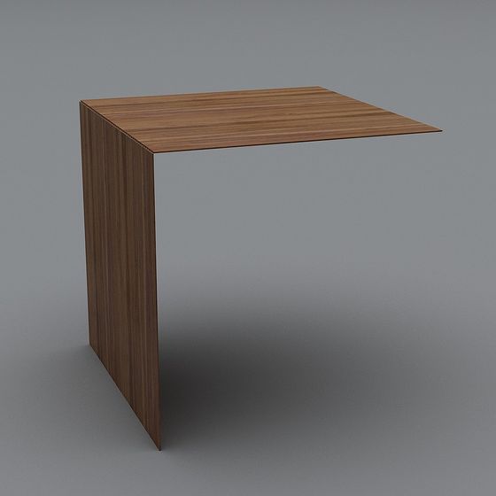 Stylish Wooden Side Table 3D model