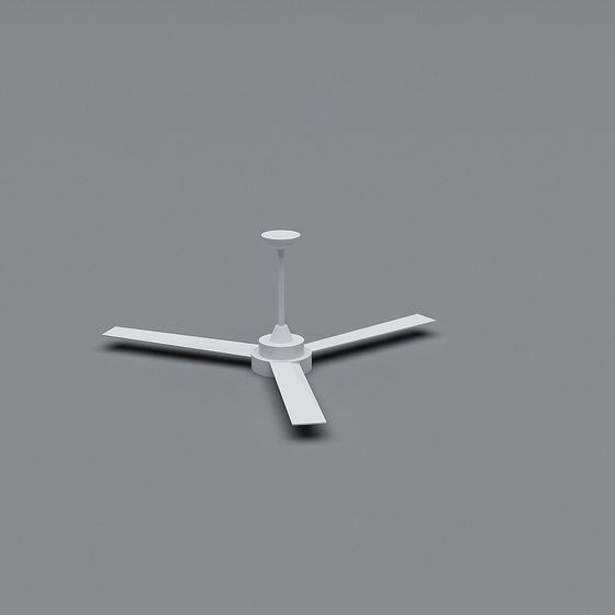 Minimal Ceiling Fan 3D model for Modern Spaces