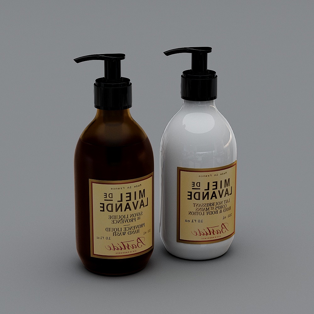 Elegant 3D Model of Bottle Product with Unique Designs