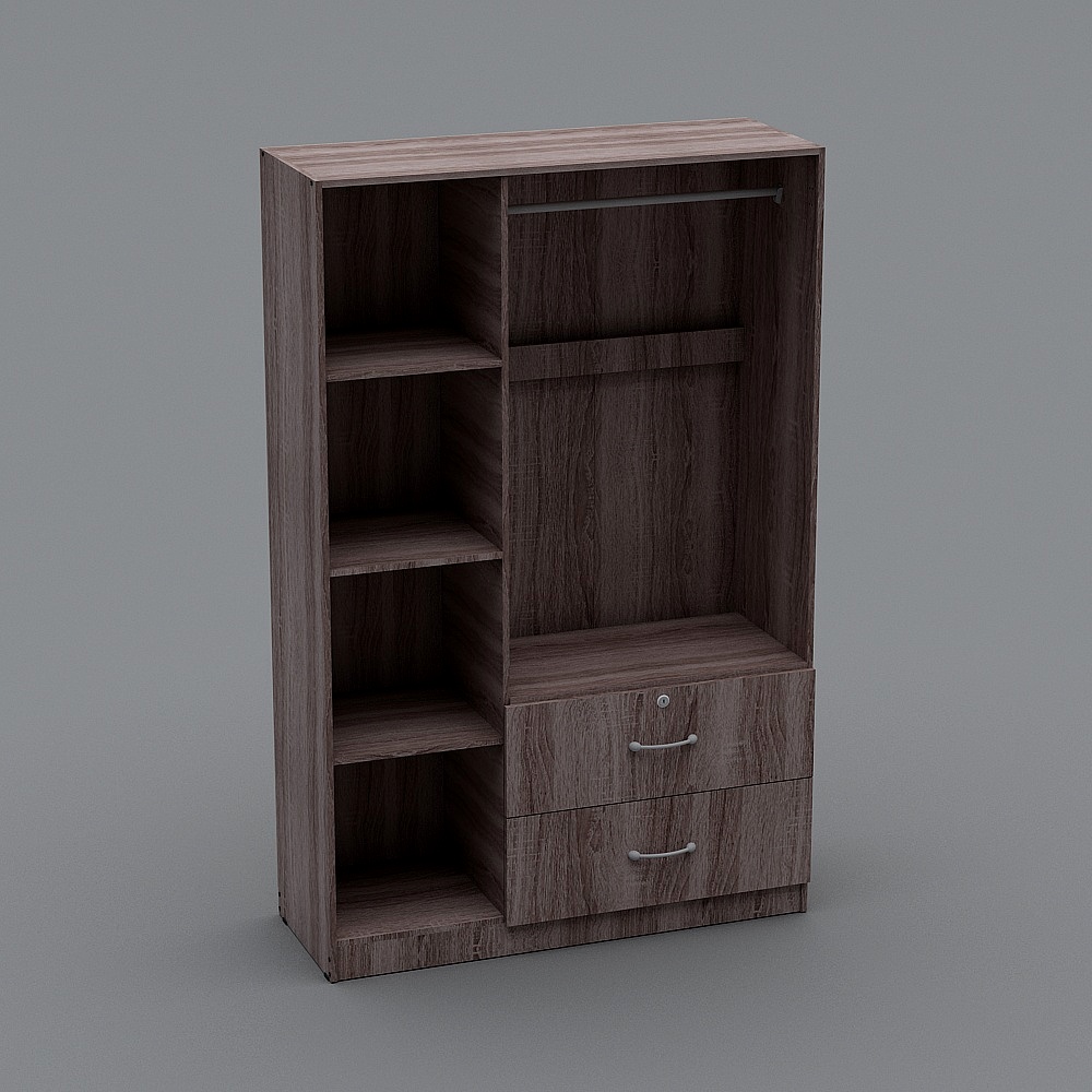 Urban Storage 3D model - Minimalist Bookshelf Design