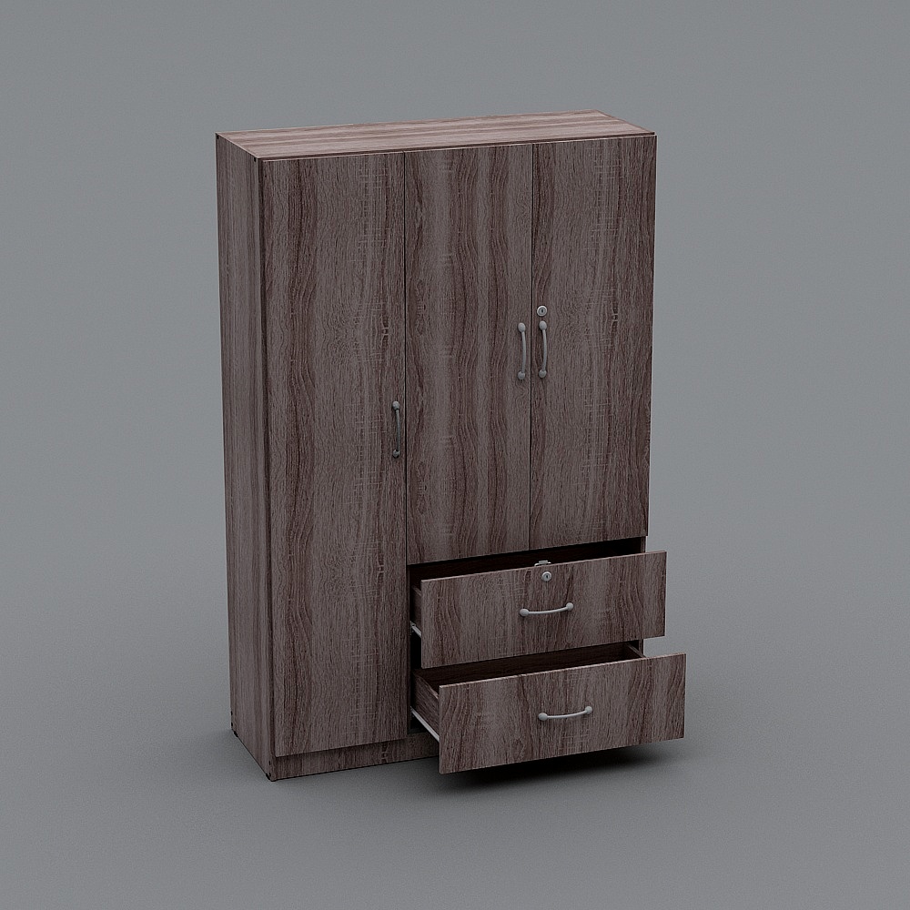 Stylish 3D Wardrobe Model for Modern Interiors