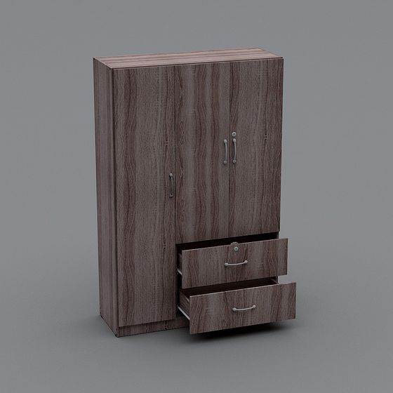 Stylish 3D Wardrobe Model for Modern Interiors