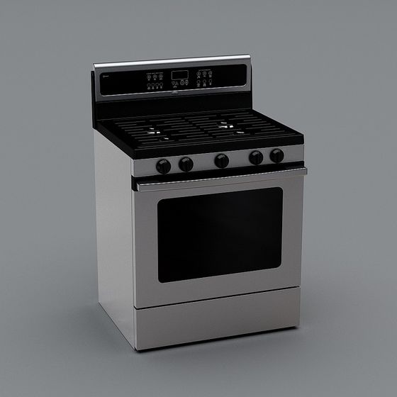 Trendy Gas Stove 3D model for Modern Interiors