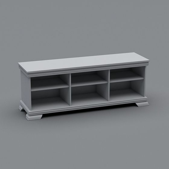 Elegant Low-Poly TV Stand 3D model