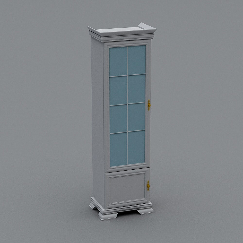 Elegant High Cabinet 3D model for Modern Interiors