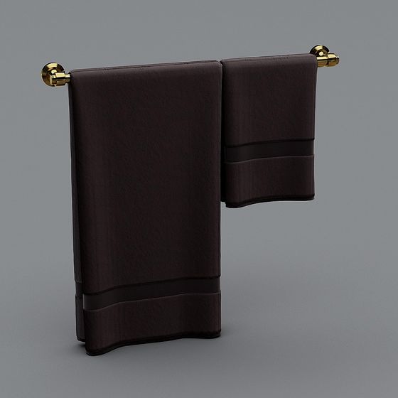 Stylish Towel Rack 3D Model for Modern Interiors