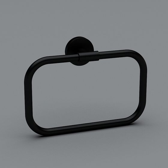 Stylish Minimalist Towel Ring 3D model