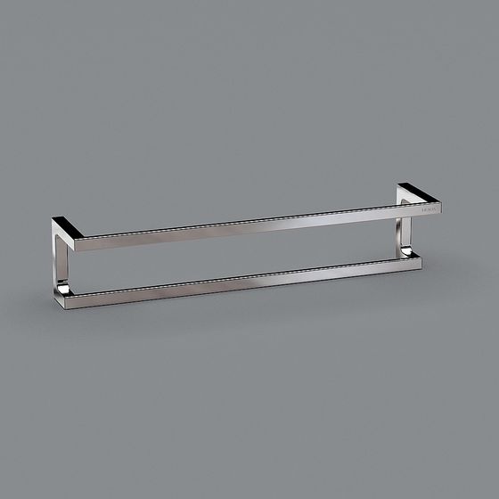 Modern Low-Poly Towel Rack 3D model