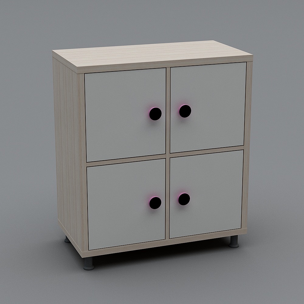 Stylish Minimalist Storage Cabinet 3D model
