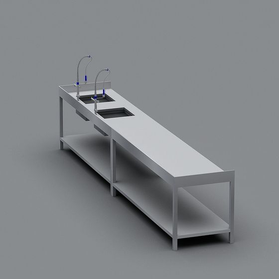 Stylish Laboratory Sink Countertop 3D model