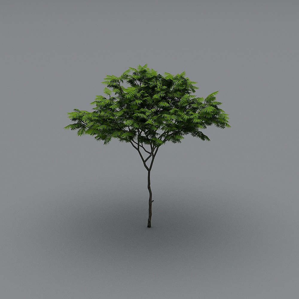 Lively 3D Model Tree in Low Poly Design