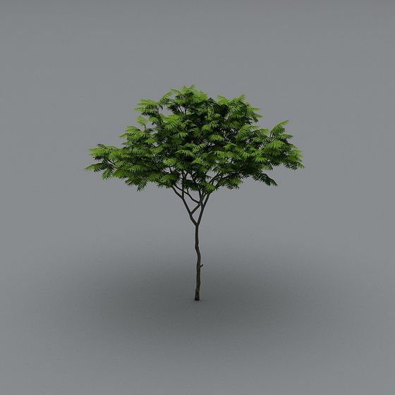 Lively 3D Model Tree in Low Poly Design