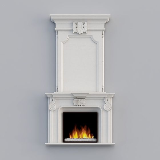 Classic Style Fireplace Mantel 3D model
