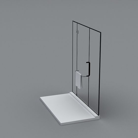 Modern Glass Shower Room 3D model