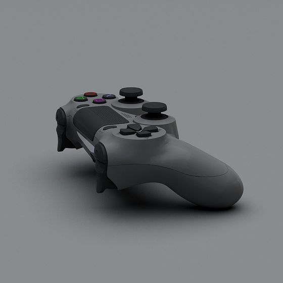 Stylish Low Poly Game Controller 3D Model