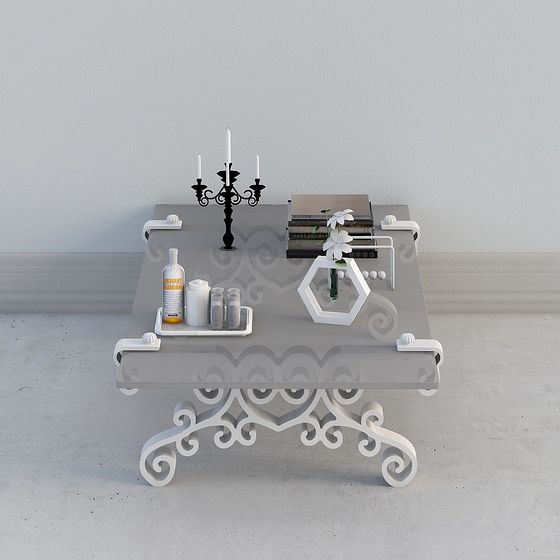 Elegant Living Room Coffee Table 3D model