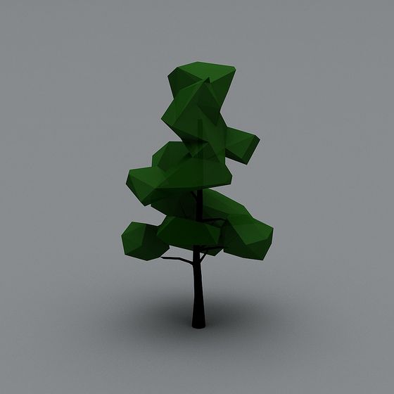 Low Poly Green Tree 3D model