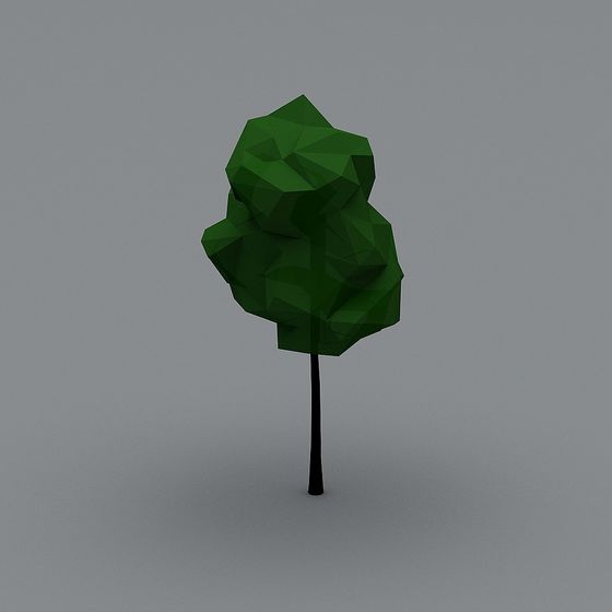 Stylish Low Poly Tree 3D model for Creative Applications