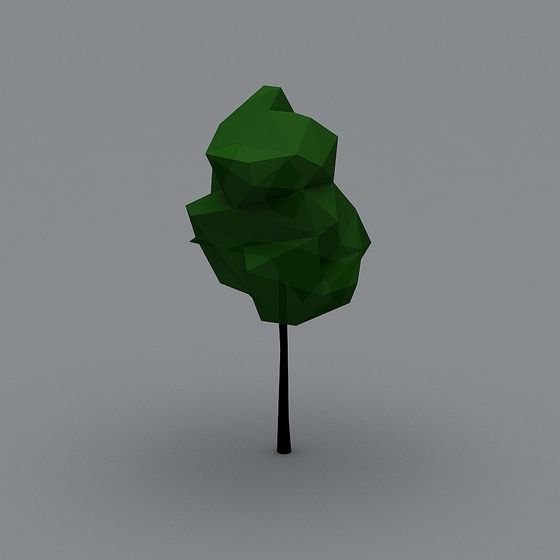 Unique Low-Poly 3D Tree Model