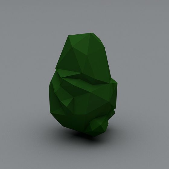 Emerald Gem Low-Poly 3D Model