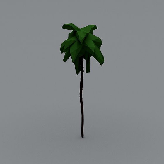 Low Poly Palm Tree 3D model for Tropical Environments