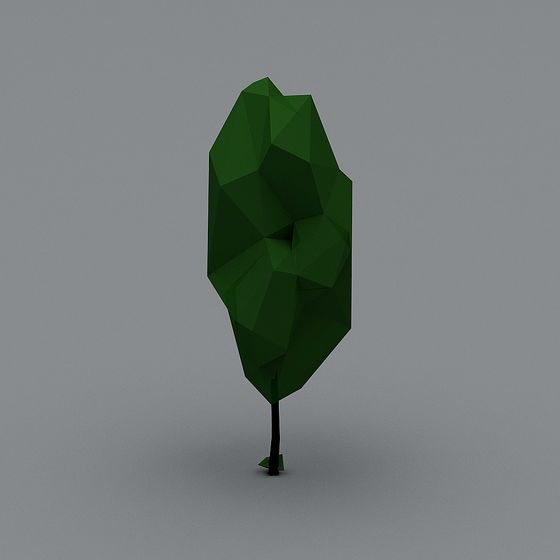 Low-Poly Green Tree 3D model