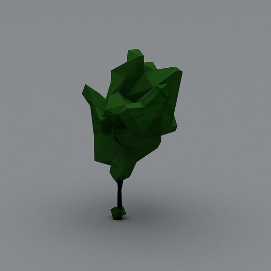 Abstract Green Tree 3D model