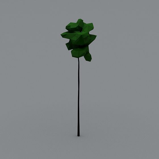 Low-Poly Greenery 3D Model