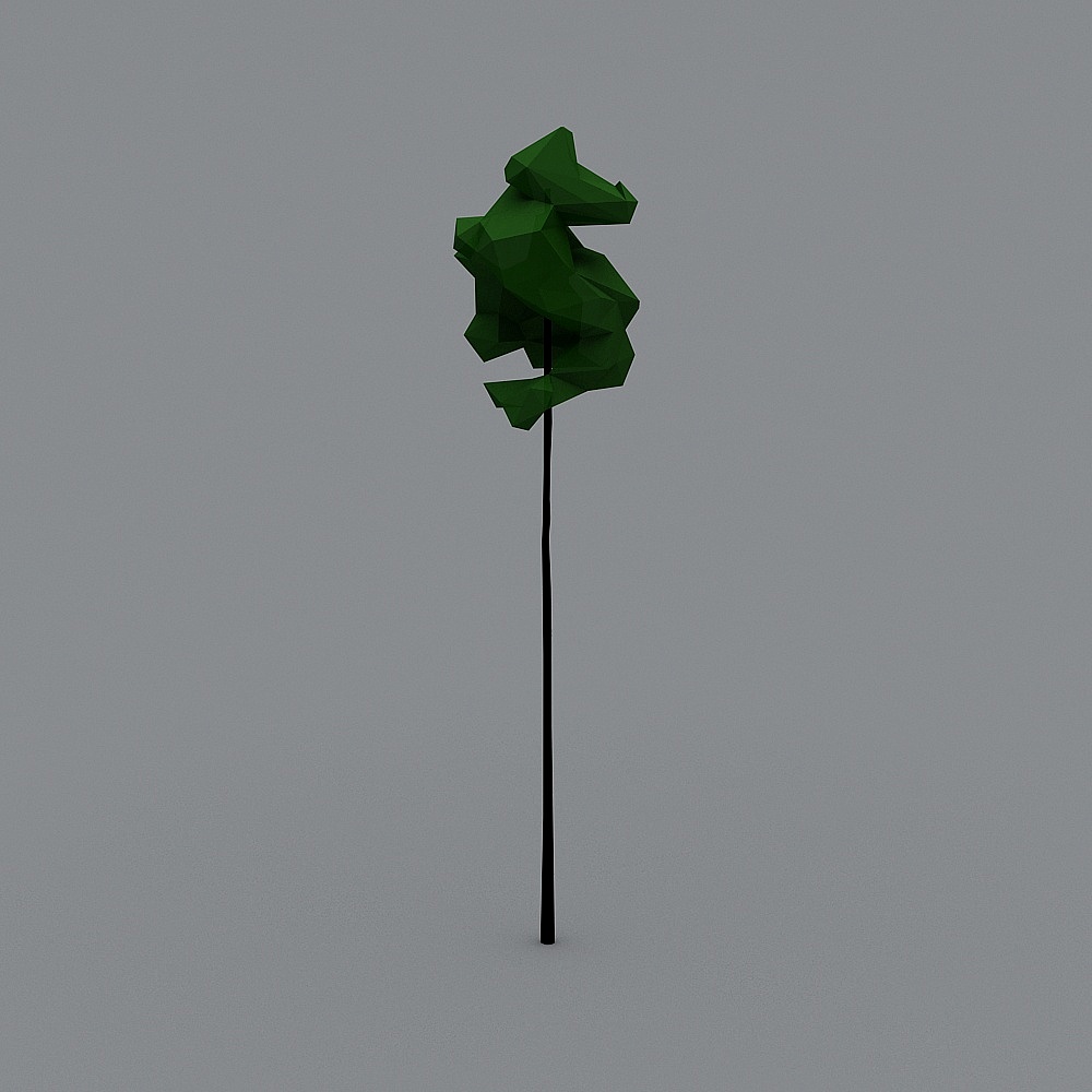 Low Poly Origami Forest King 3D model