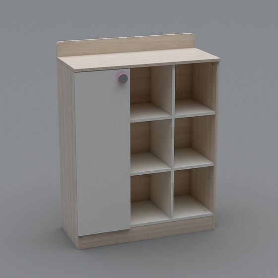 Modern Minimalist 3D Bookshelf Model