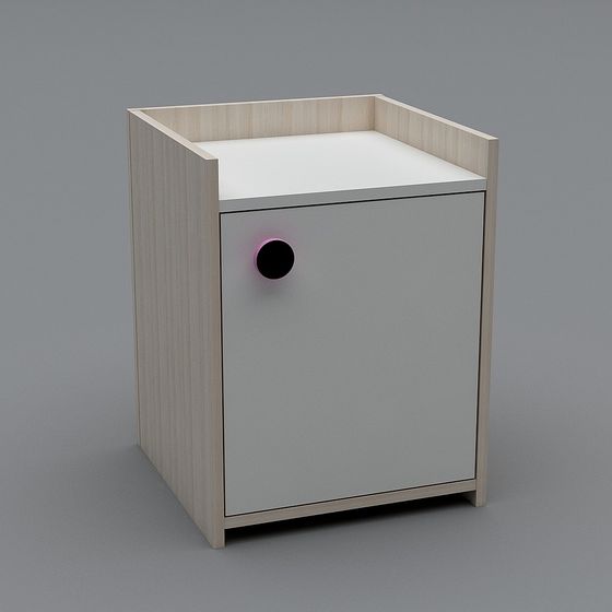 Minimalist Bedside Table 3D model for Modern Spaces