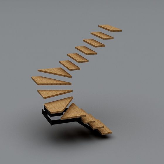 Futuristic Floating Staircase 3D model