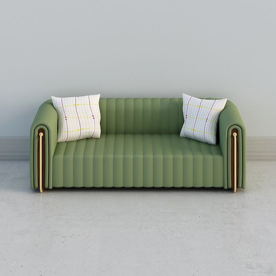Elegant Low-Polygon 3D Sofa Model