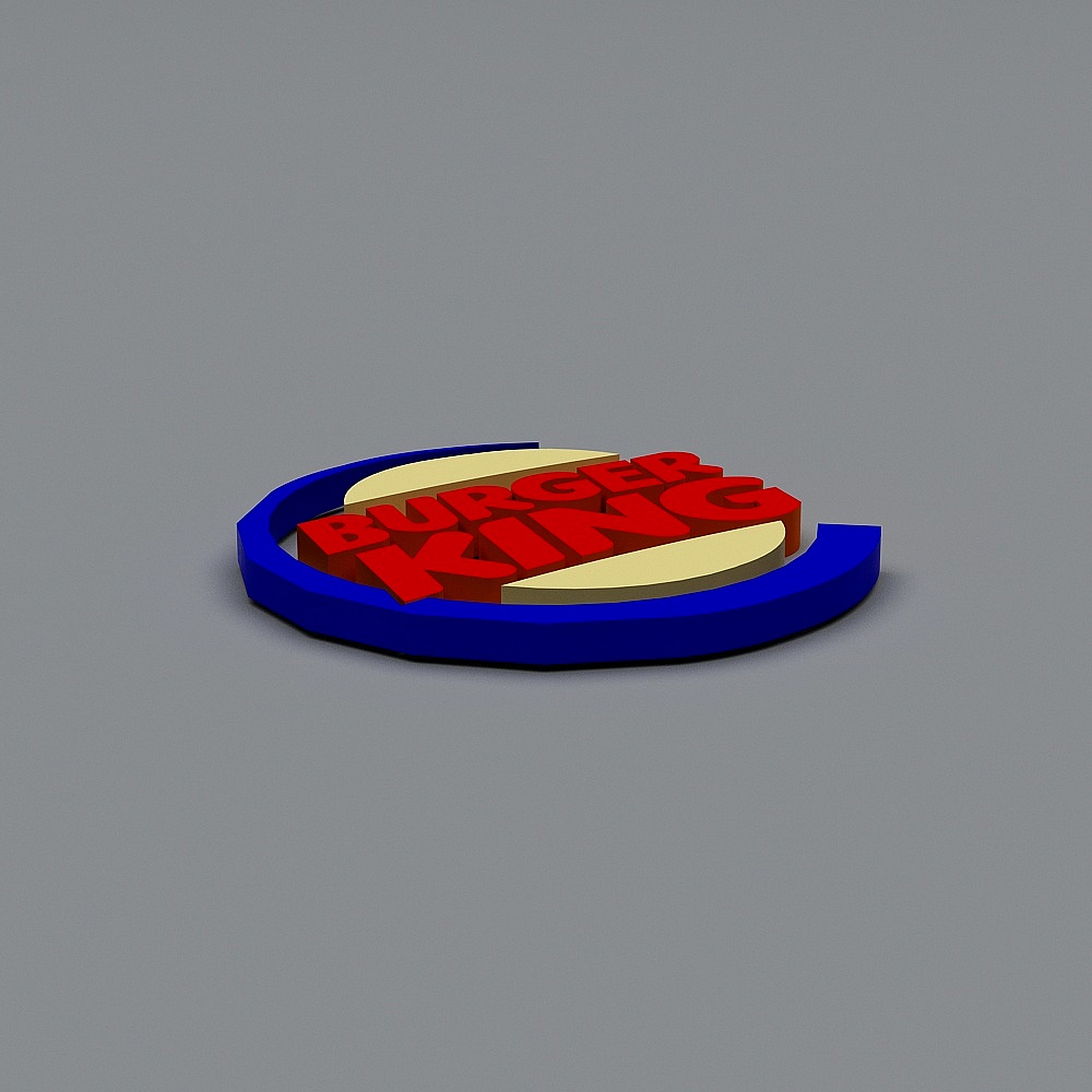 Burger King Logo 3D Model