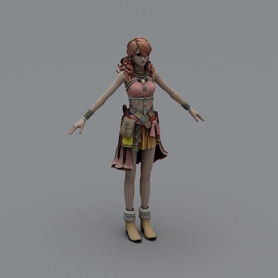 Adventurous Girl 3D Model