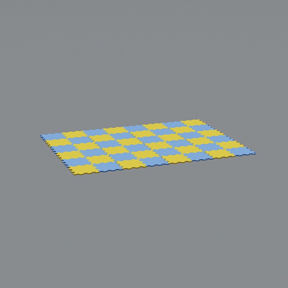 Colorful Puzzle Floor 3D model