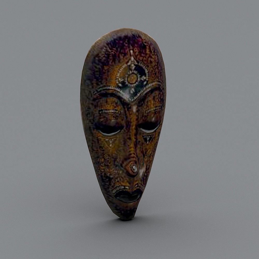 Mystical Low-Poly Mask 3D model