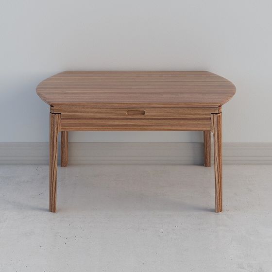 Elegant Wooden Side Table 3D model