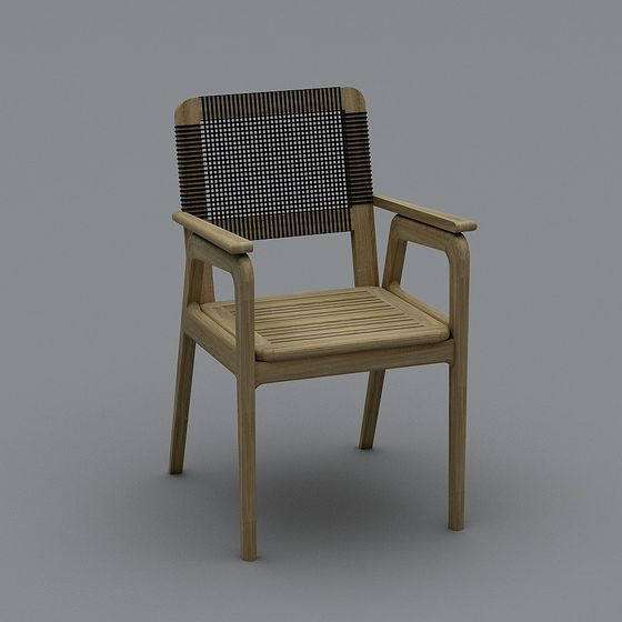 Stylish Low-Poly Chair 3D model for Contemporary Spaces