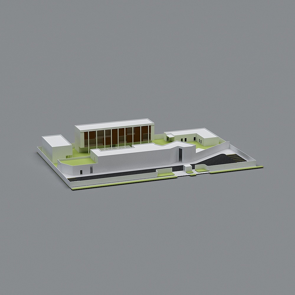 Urban Oasis Low Poly 3D Model