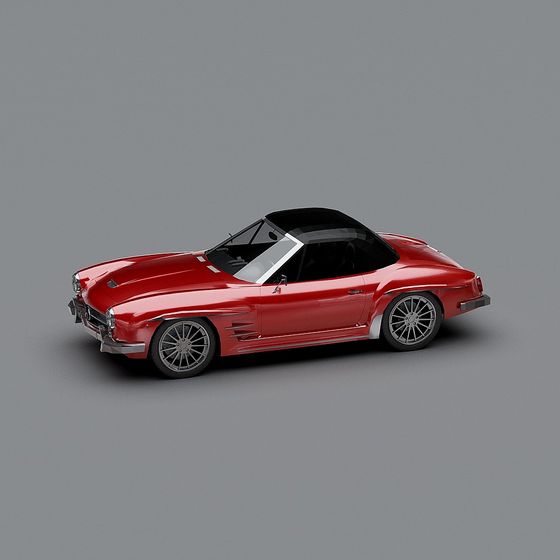 Stylish Retro Sports Car 3D model