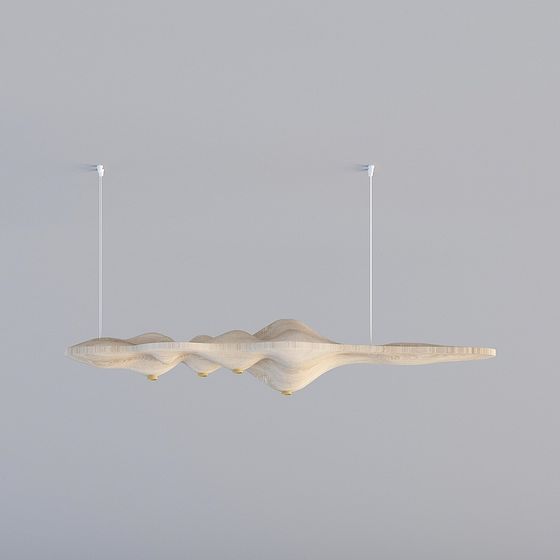 Unique Wave-Shaped Pendant Light 3D model