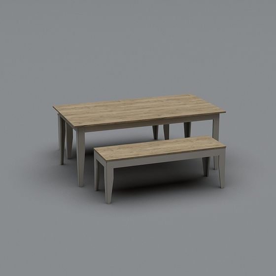 Urban Relaxation Table and Chair Set 3D model