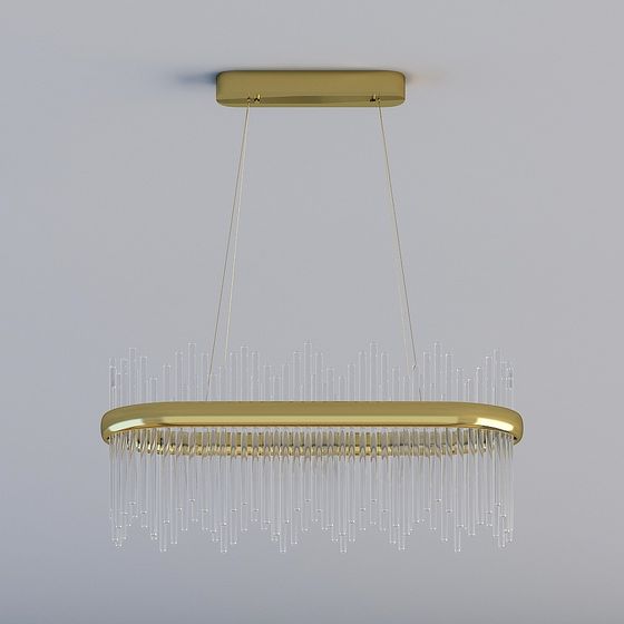 Elegant Low-Poly Chandelier 3D model