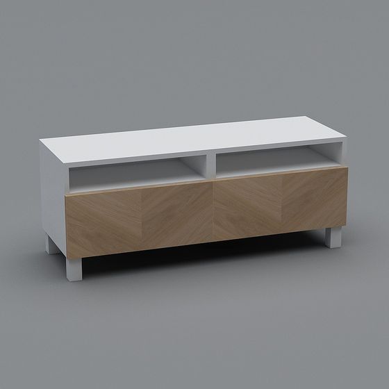 Stylish TV Cabinet 3D model for Modern Interiors