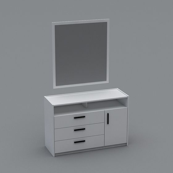 Modern Minimalist Vanity Table 3D model
